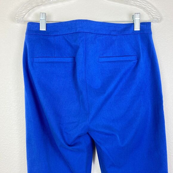 J.CREW Women's Martie Pants Size 4 Blue Cotton Blend Stretch Ankle Slim Fit - Picture 6 of 8